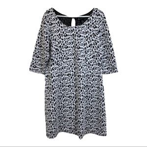 LANE BRYANT Black White Leopard Print Dress NWOT 14/16